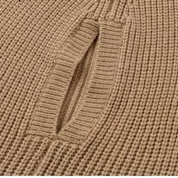 ✨Host Pick✨Camel Colored Chunky Knit Swing Sweater - Picture 5 of 8